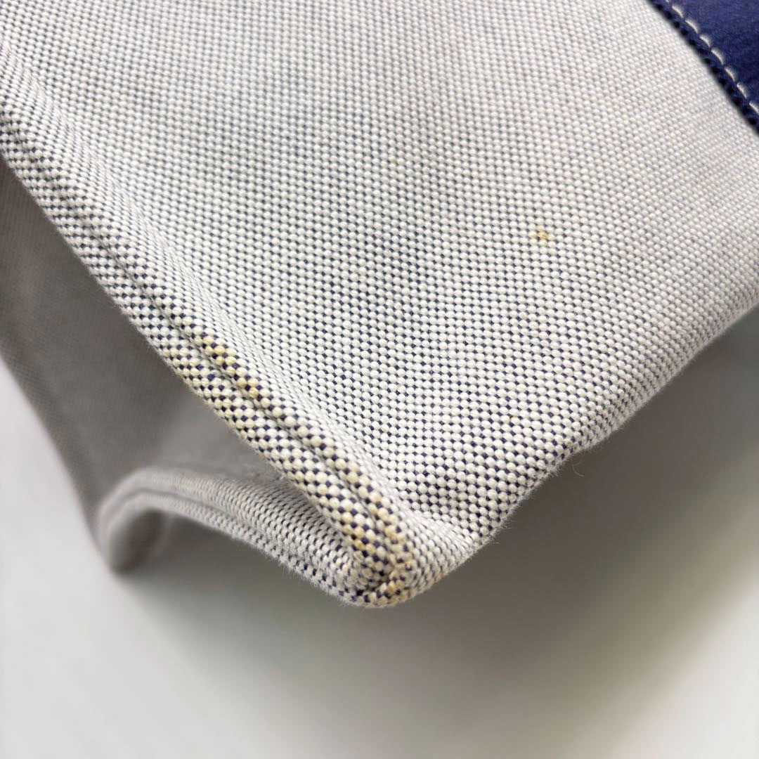 HERMES エルメス トートバッグ ボラボラGM トワルアッシュ グレー/ネイビー