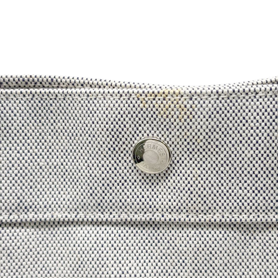 HERMES エルメス トートバッグ ボラボラGM トワルアッシュ グレー/ネイビー
