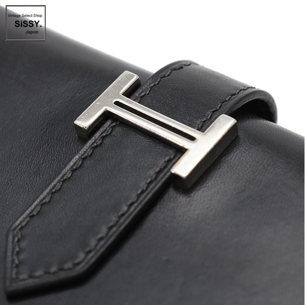 エルメス　ベアンコンパクト　ボックスカーフ　黒　折り財布　□H刻印 HERMES（エルメス） （新品・未使用品）エルメス ベアン コンパクト