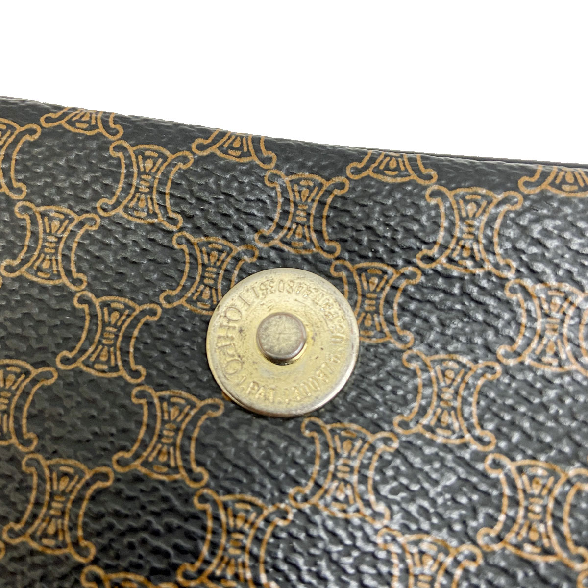 CELINE セリーヌ マカダム柄 ショルダーバッグ レザー ブラック/ブラウン MC00/2