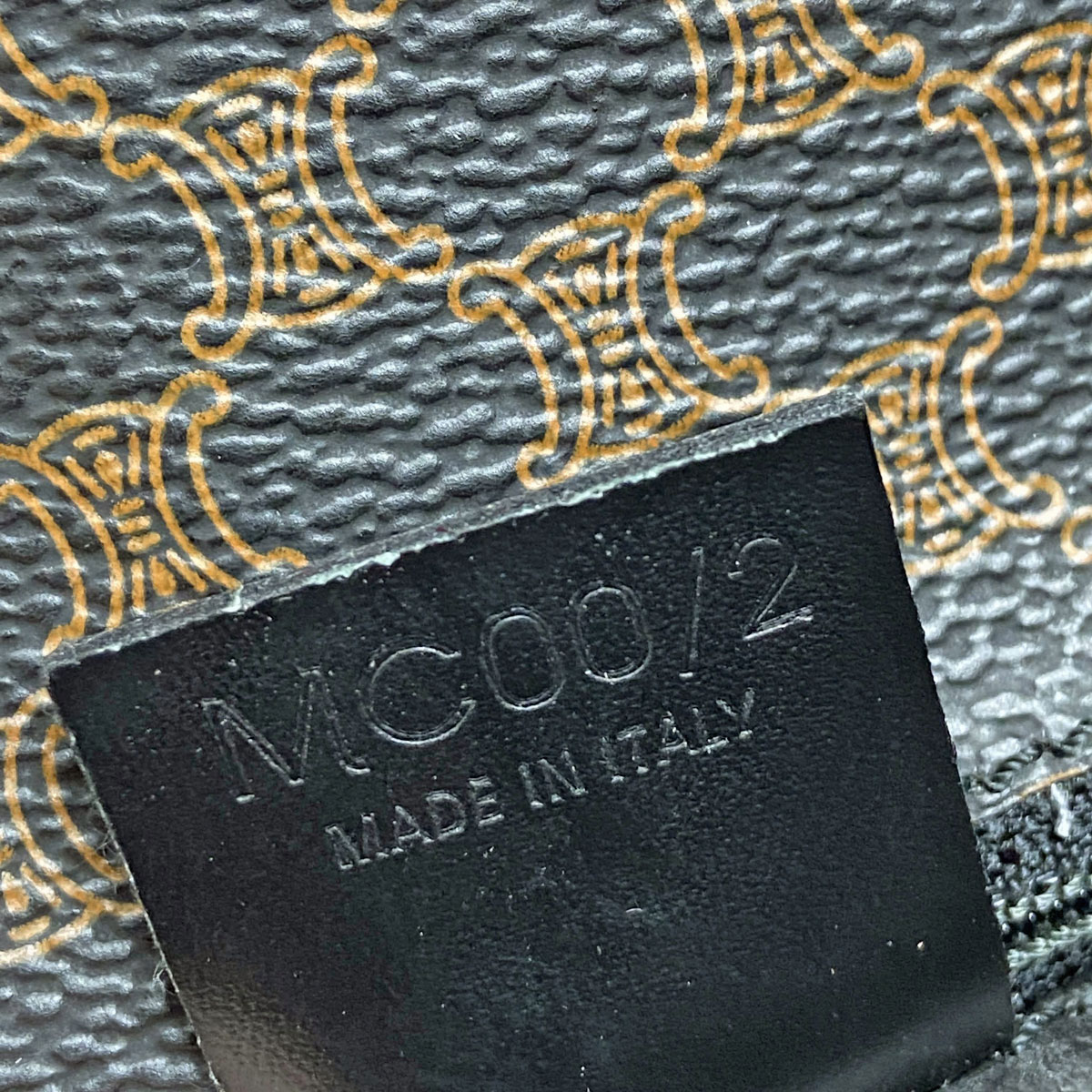 CELINE セリーヌ マカダム柄 ショルダーバッグ レザー ブラック/ブラウン MC00/2