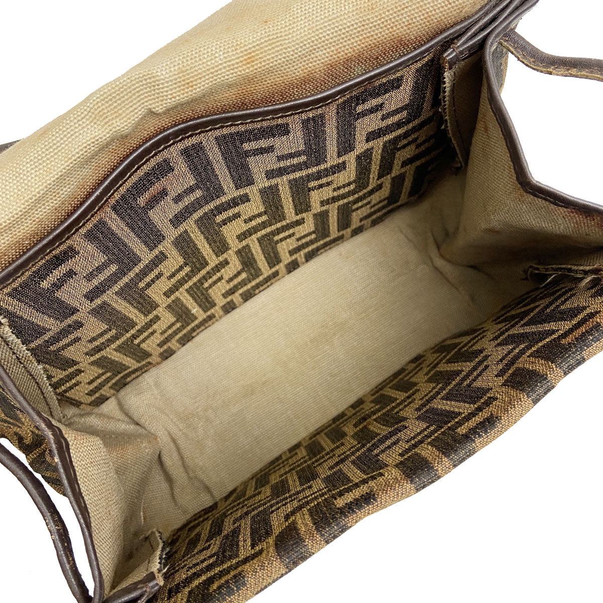 FENDI フェンディ ズッカ柄 ショルダーバッグ ポシェット キャンバス ヴィンテージ