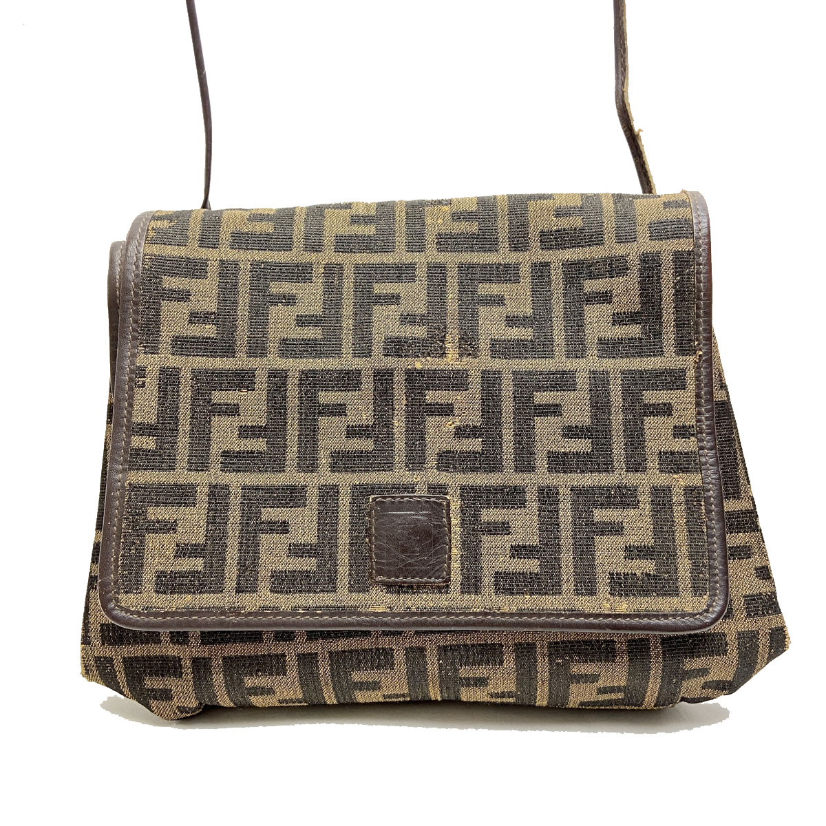 FENDI フェンディ ズッカ柄 ショルダーバッグ ポシェット キャンバス ヴィンテージ