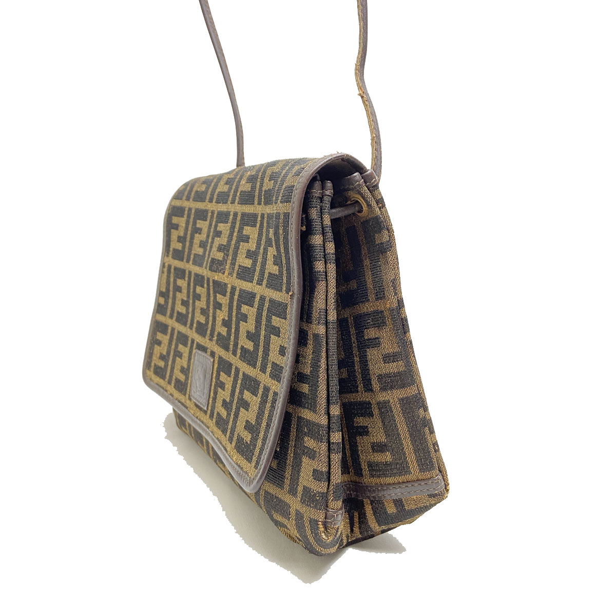 FENDI フェンディ ズッカ柄 ショルダーバッグ ポシェット キャンバス ヴィンテージ