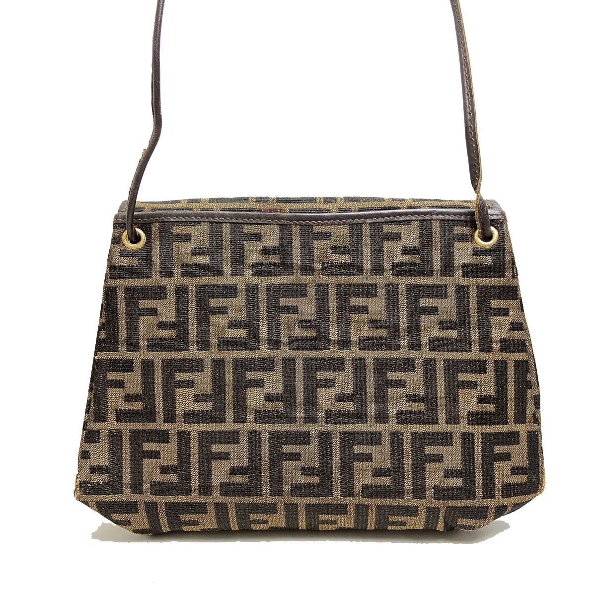FENDI フェンディ ズッカ柄 ショルダーバッグ ポシェット キャンバス ヴィンテージ