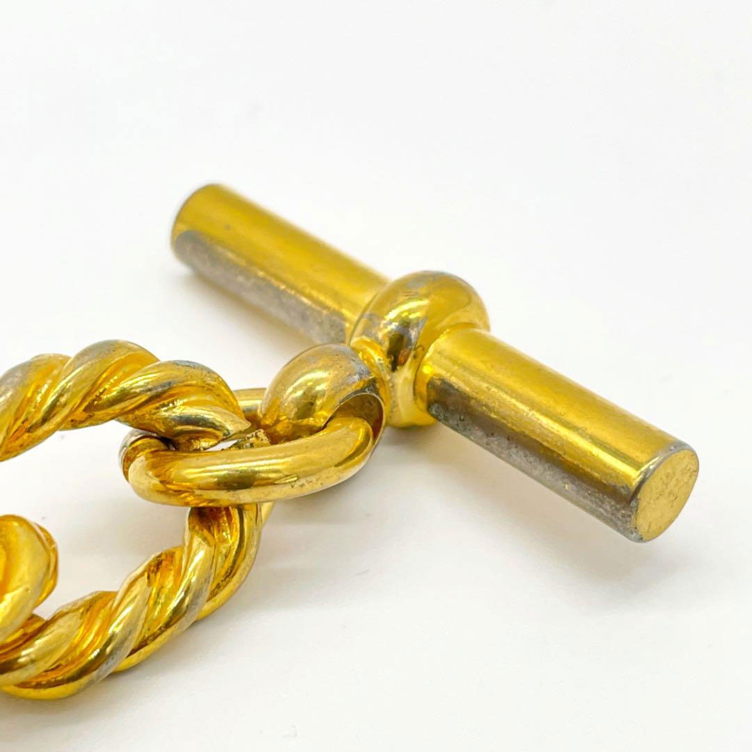 CELINE セリーヌ ヴィンテージ 極太チェーンブレスレット ゴールド