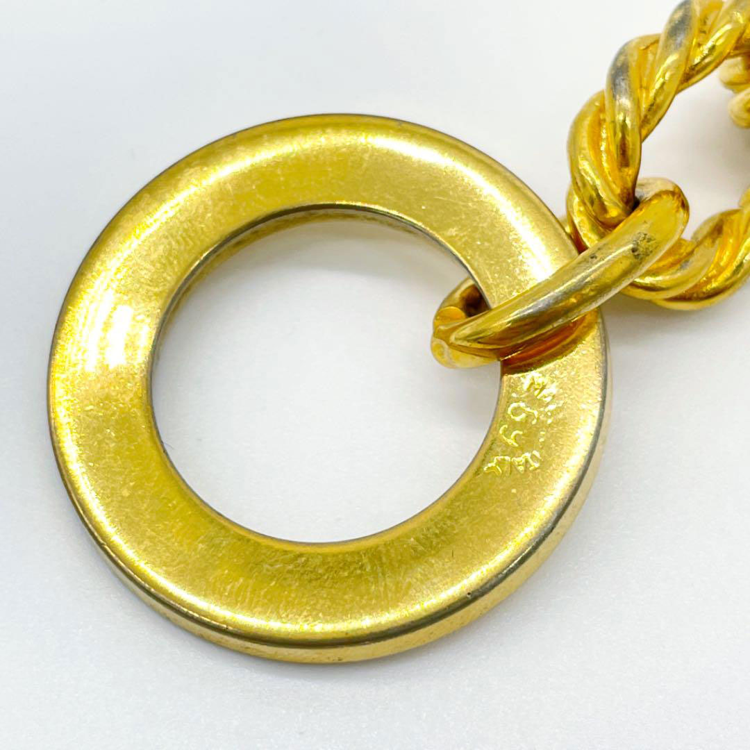 CELINE セリーヌ ヴィンテージ 極太チェーンブレスレット ゴールド