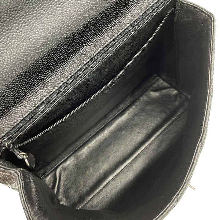 シャネル ターンロック フラットシューズ パンプス ブラック シルバー金具 シャネル ターンロック フラットシューズ パンプス ブラック