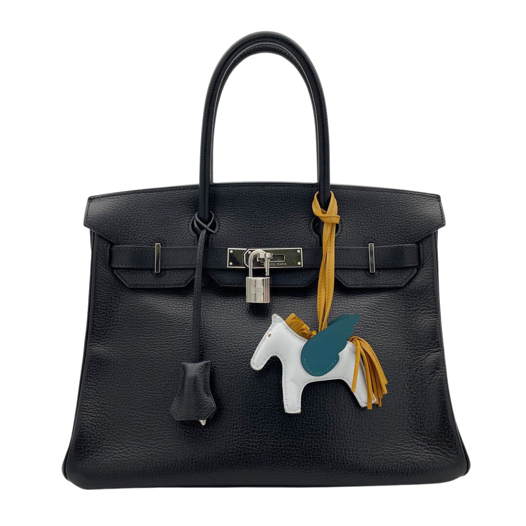 HERMES エルメス ロデオチャームPM ペガサス アニョーミロ ブルーブリュム/セサミ/ヴェールボスフォール Z刻印