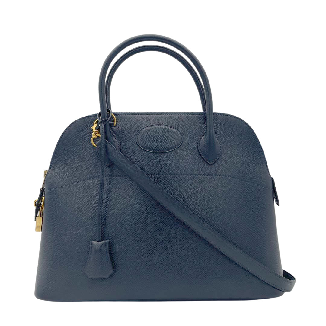 HERMES エルメス ボリード31 2WAYハンドバッグ クシュベル ブルーインディゴ 〇Y刻印