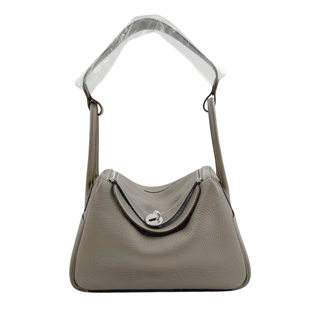 HERMES エルメス ショルダーバッグ リンディ26 トリヨンクレマンス エトゥープ シルバー金具 B刻印