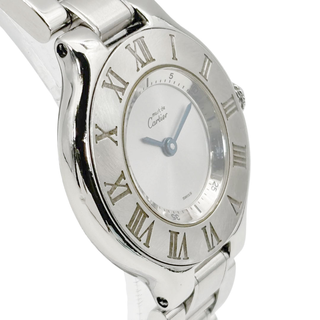Cartier カルティエ レディース腕時計 マスト21 ヴァンティアン 1340 QZ SS シルバー W10109T2