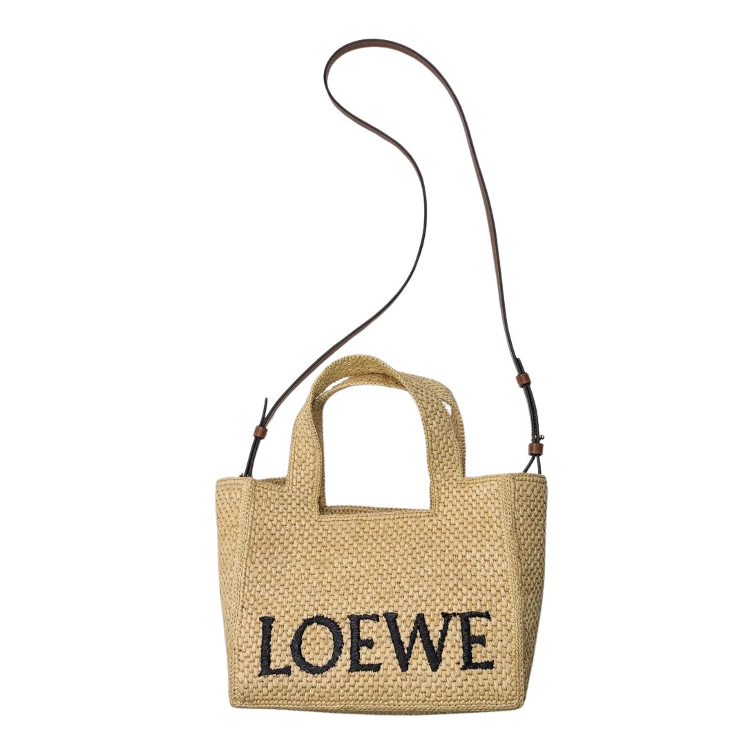 LOEWE ロエベ フォント 2WAYトートバッグ スモール ラフィア ナチュラル A685B59X03