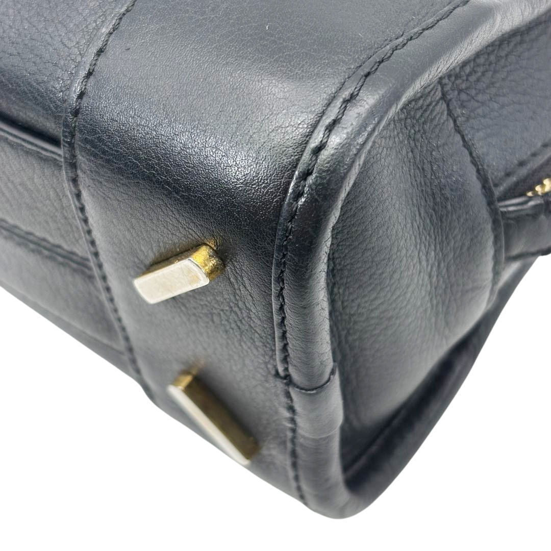 LOEWE ロエベ アマソナ23 ハンドバッグ レザー ブラック/ゴールド金具