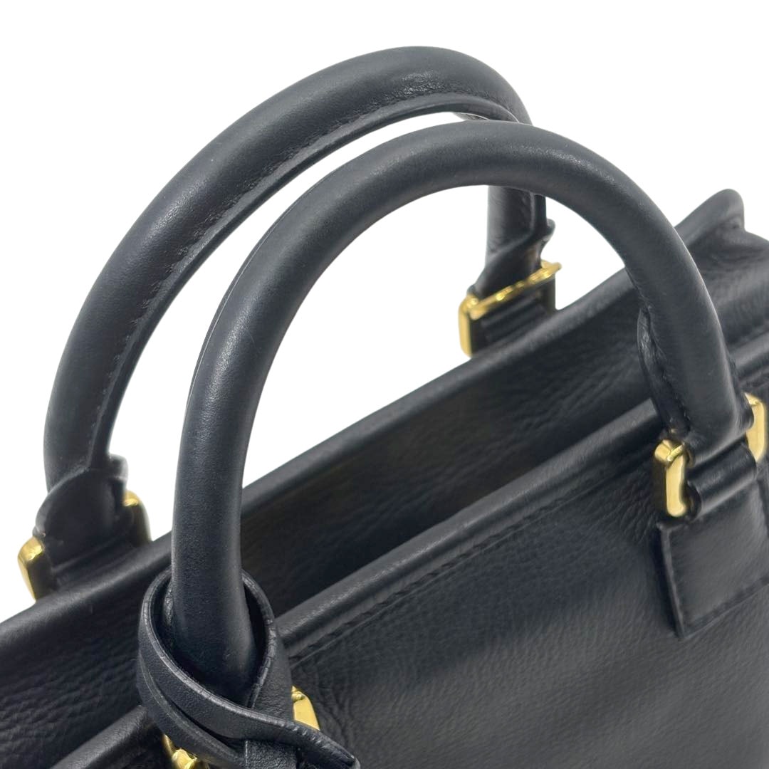 LOEWE ロエベ アマソナ23 ハンドバッグ レザー ブラック/ゴールド金具