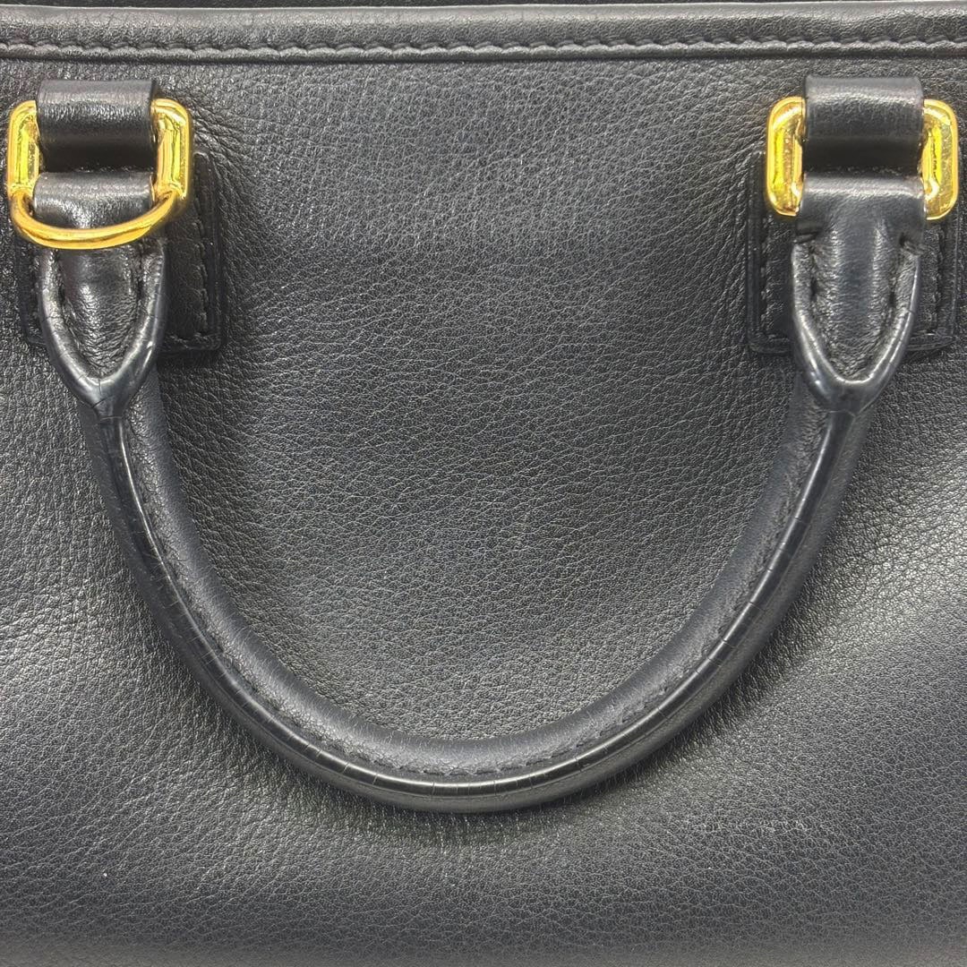 LOEWE ロエベ アマソナ23 ハンドバッグ レザー ブラック/ゴールド金具