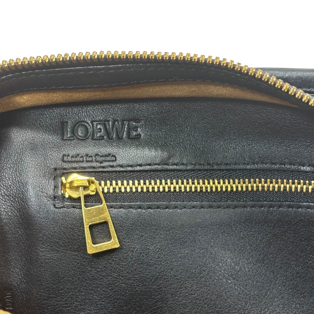 LOEWE ロエベ アマソナ23 ハンドバッグ レザー ブラック/ゴールド金具