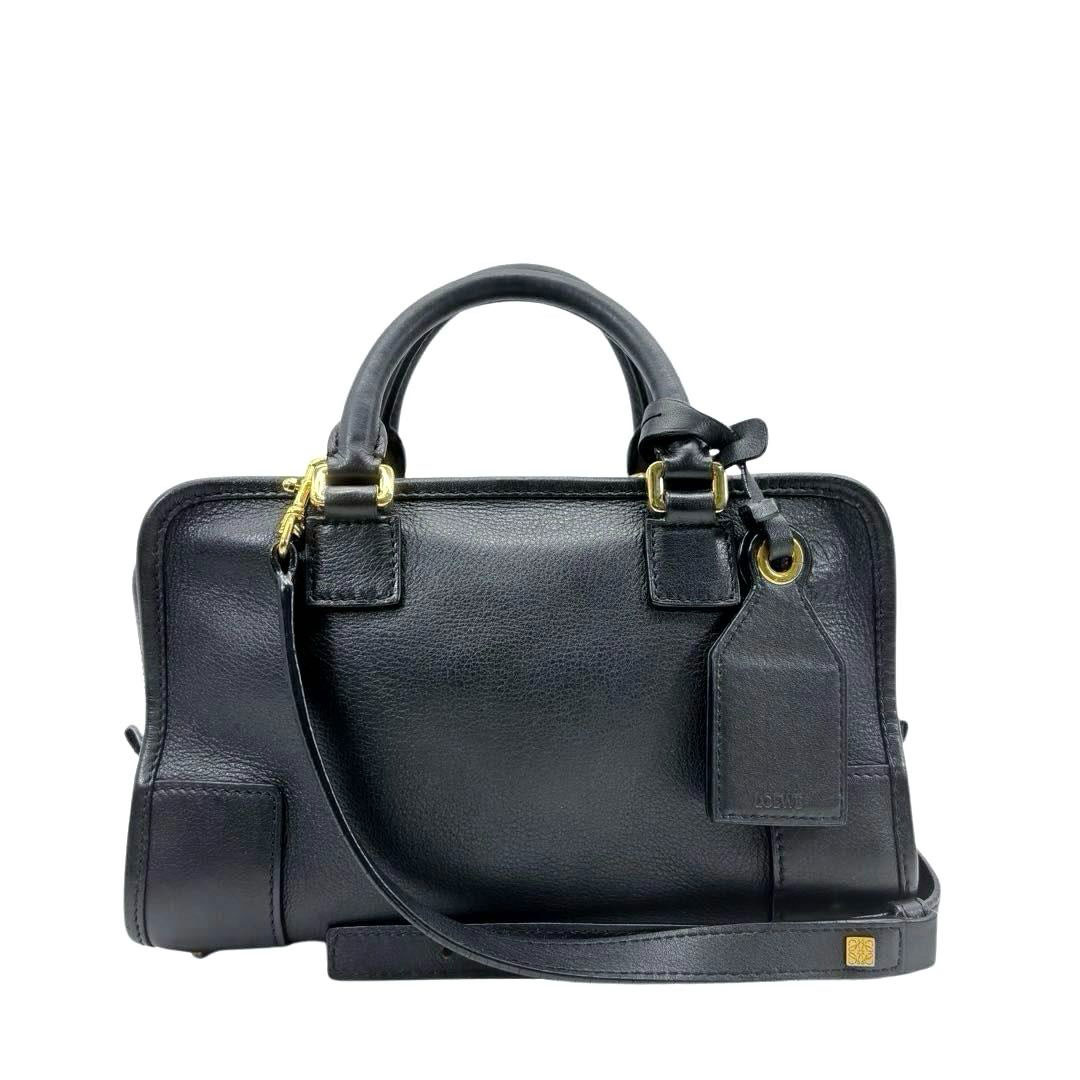 LOEWE ロエベ アマソナ23 ハンドバッグ レザー ブラック/ゴールド金具