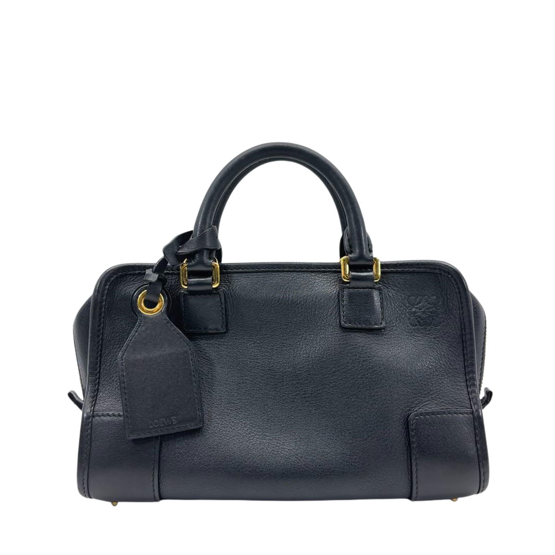 LOEWE ロエベ アマソナ23 ハンドバッグ レザー ブラック/ゴールド金具