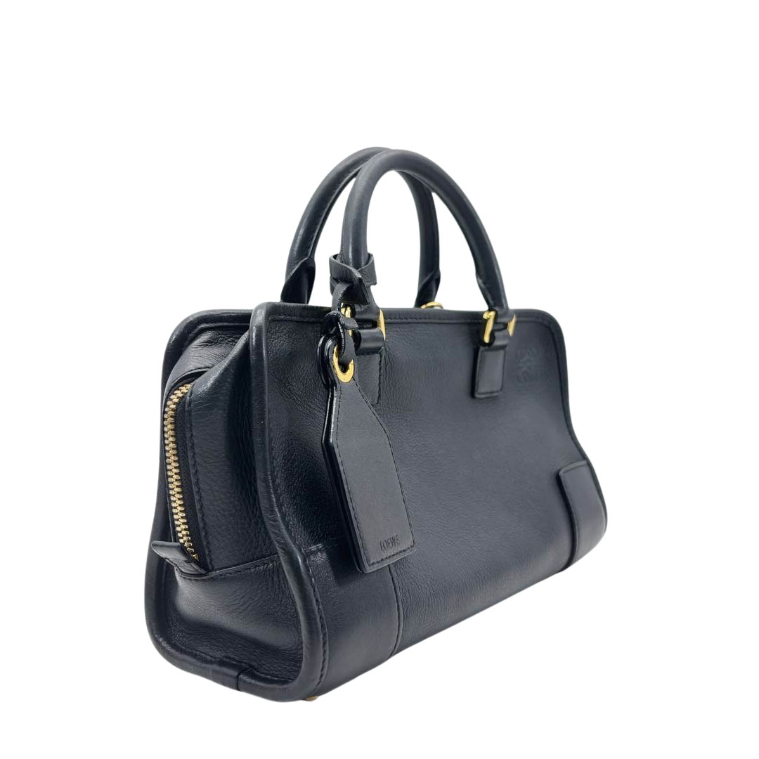 LOEWE ロエベ アマソナ23 ハンドバッグ レザー ブラック/ゴールド金具