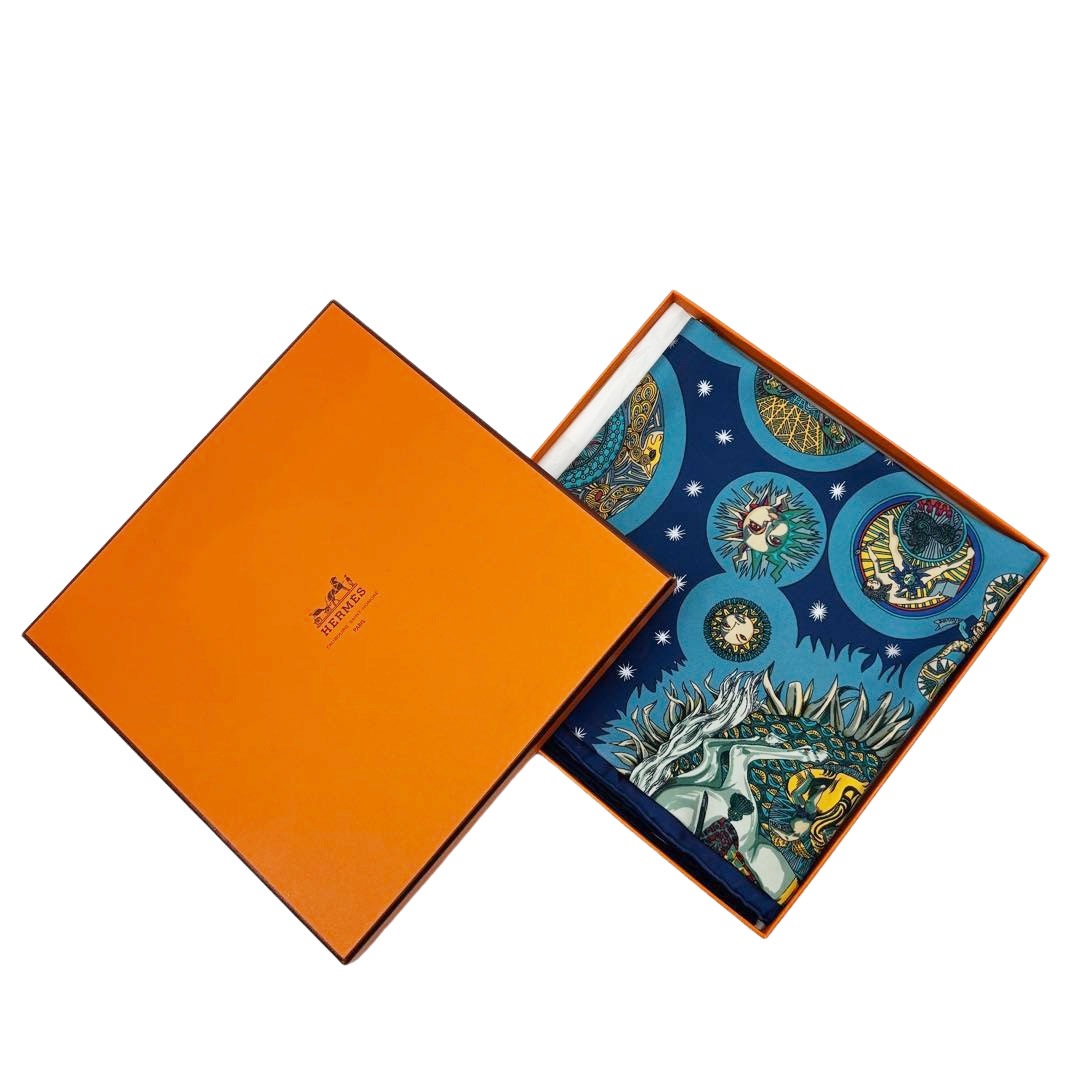 HERMES エルメス スカーフ カレ90 『LE ROY SOLEIL(太陽王)』 シルク