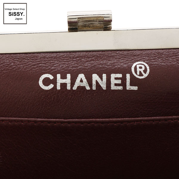 ■シャネル■ マトラッセ チェーン がま口 ショルダーバッグ ラムスキン ブラック シルバー金具 4番台 【CHANEL】