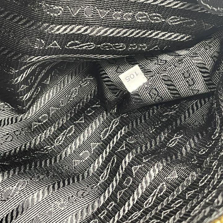 PRADA プラダ 2WAY ショルダーバッグ ナイロン レザー ブラック ゴールド金具 BN1407
