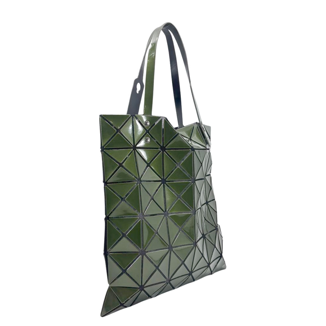 ISSEY MIYAKE BAOBAO イッセイミヤケ バオバオ ルーセント トートバッグ 6×6 グリーン系 BB33-AG283