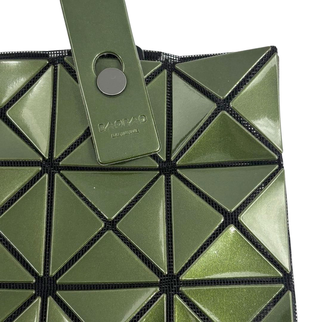 ISSEY MIYAKE BAOBAO イッセイミヤケ バオバオ ルーセント トートバッグ 6×6 グリーン系 BB33-AG283