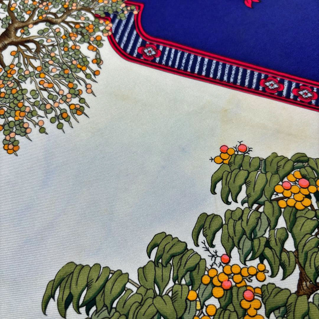 HERMES エルメス スカーフ カレ90 『BONSAI(盆栽、美しき時)』 シルク