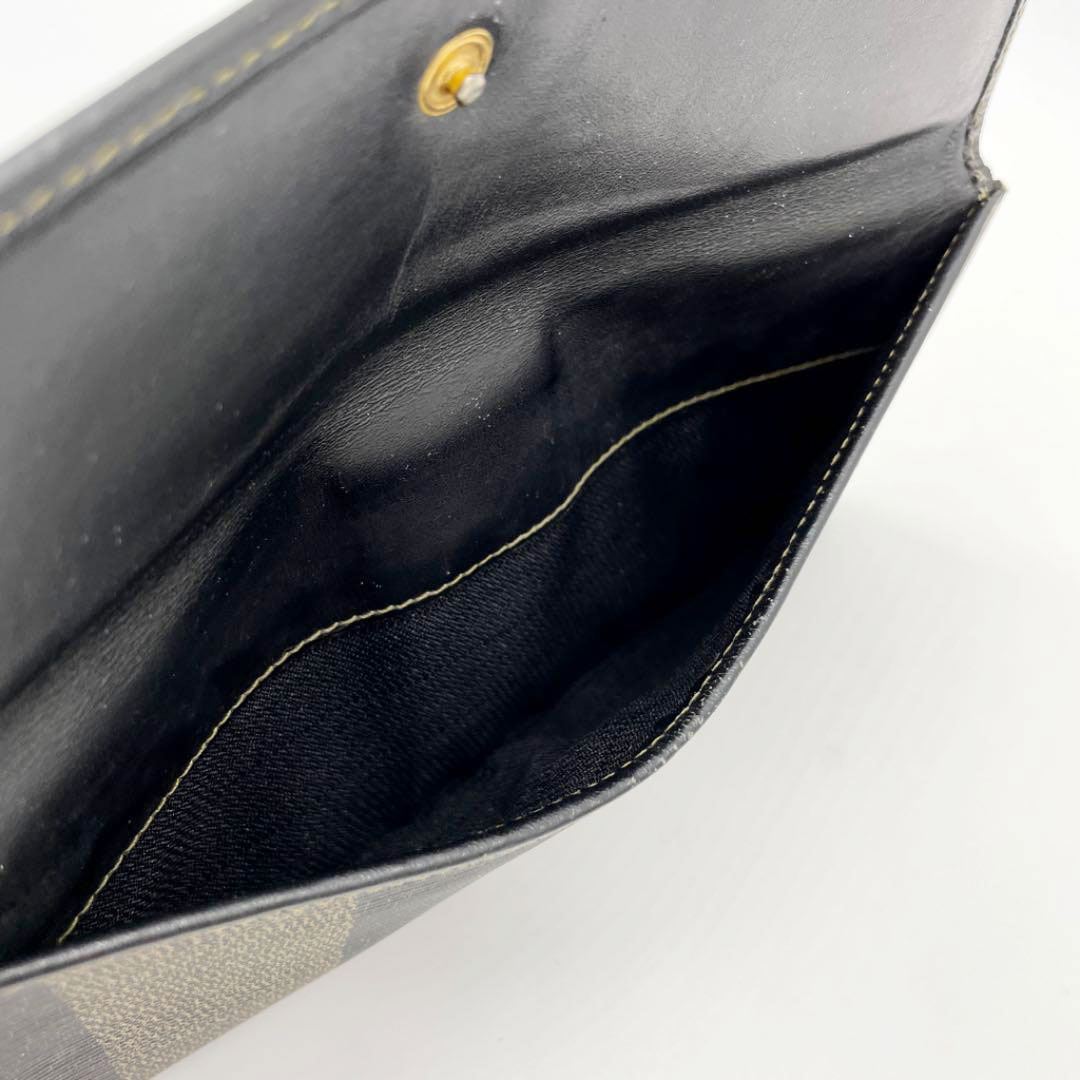 FENDI フェンディ 二つ折り長財布 ペカン ブラック ベージュ ヴィンテージ 1980年代