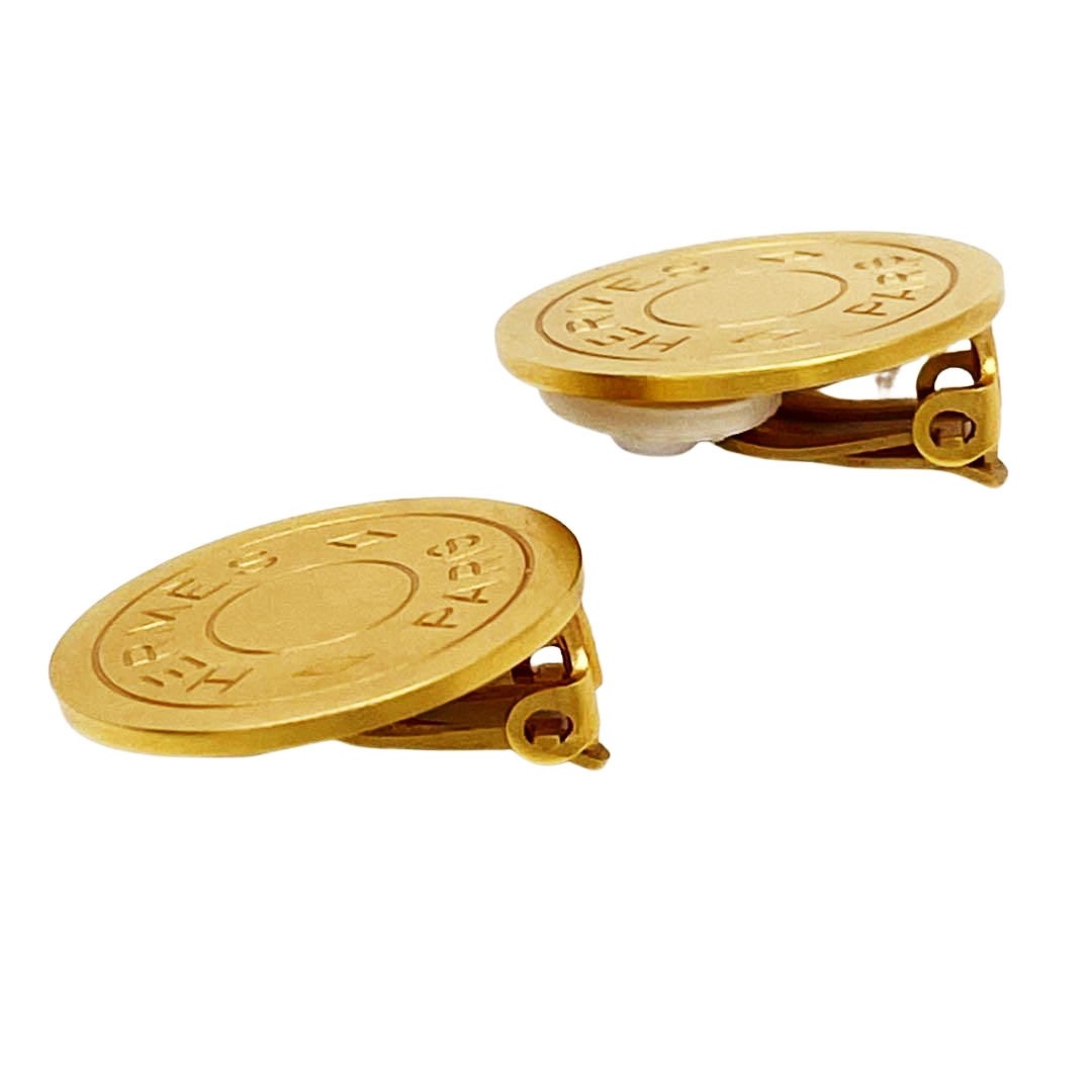 HERMES エルメス イヤリング セリエ メタル ゴールド