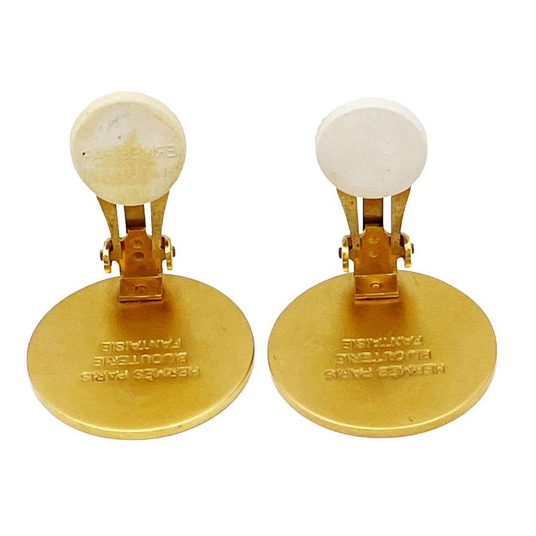 HERMES エルメス イヤリング セリエ メタル ゴールド