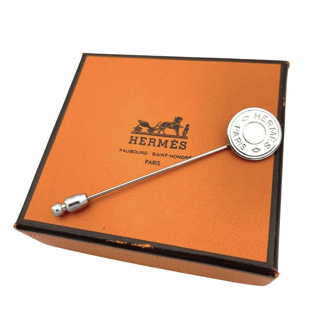 HERMES エルメス セリエ ピンブローチ シルバー
