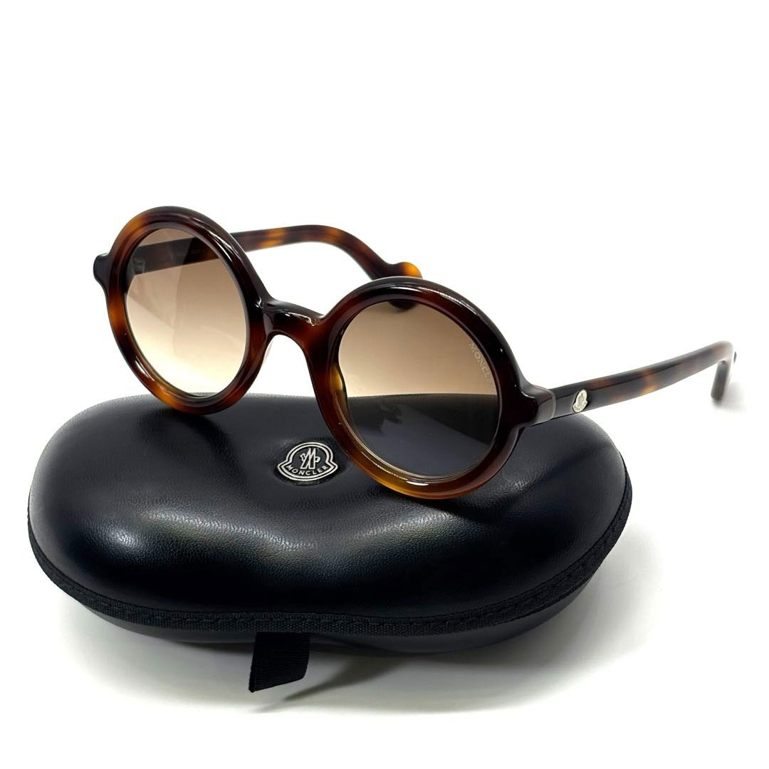 極美品　MONCLER　サングラス　ML0126　ブラウンレンズ　べっ甲柄 MONCLER モンクレール レディースサングラス Mrs Moncler ラウンド