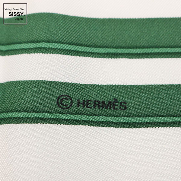 ■エルメス■ カレ90 スカーフ「BRIDES de GALA」シルク グリーン ホワイト ゴールド 【HERMES】