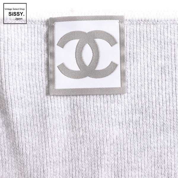 ■シャネル■ スポーツライン ニット グレー アイボリー 08P 42(M) 【CHANEL】