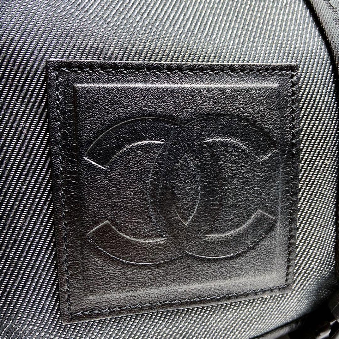 CHANEL シャネル リュックサック バックパック スポーツライン キャンバス グレー ブラック 10番台(2006年頃製造)
