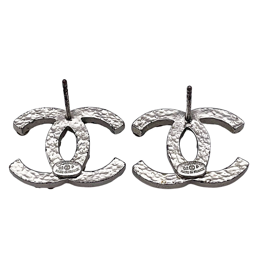 CHANEL シャネル ピアス ココマーク ラインストーン 02P