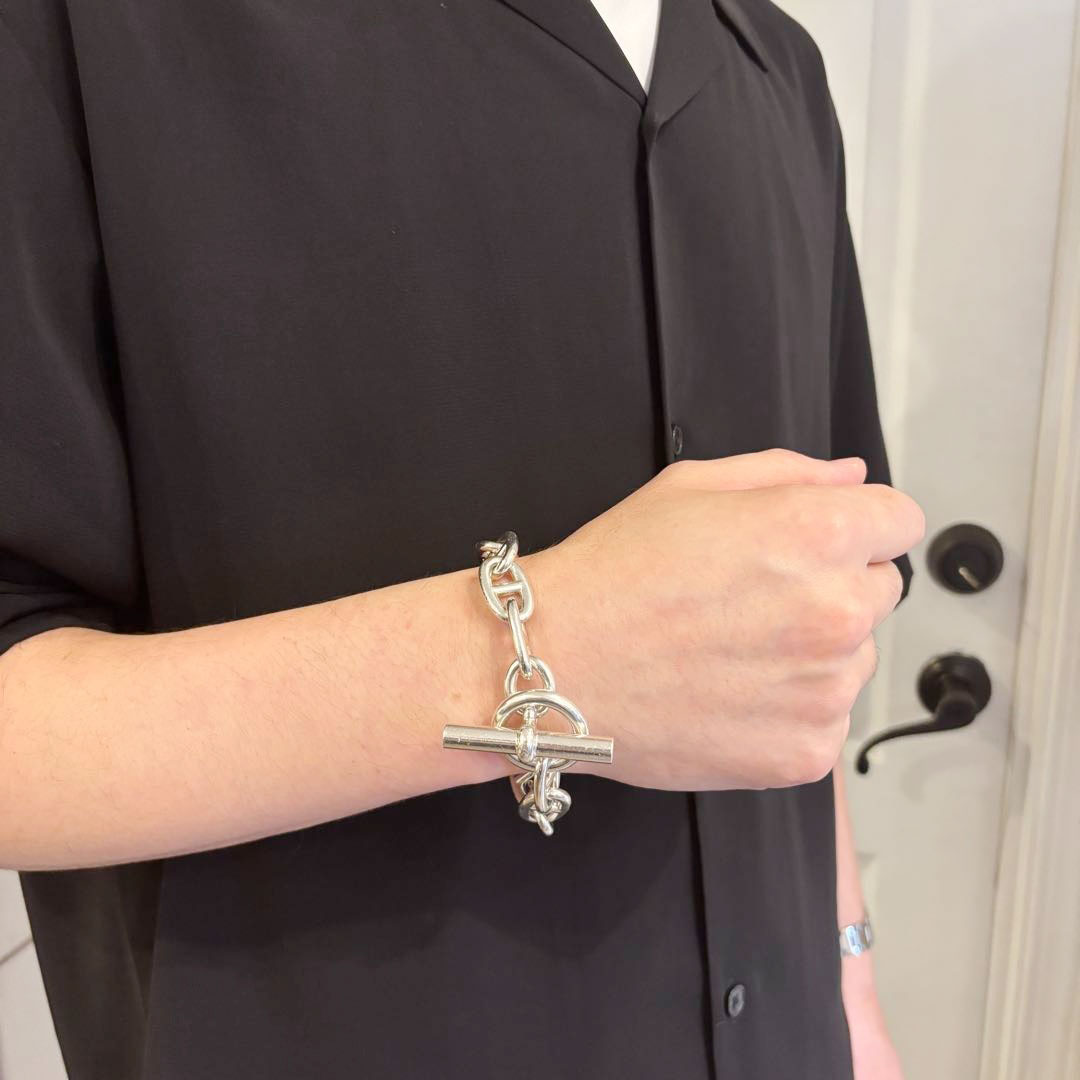 HERMES エルメス ブレスレット シェーヌダンクルTGM 12コマ Ag925 シルバー 107.1g 20G229224