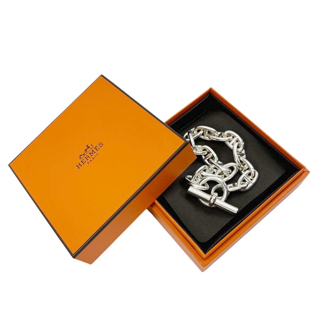 HERMES エルメス ブレスレット シェーヌダンクル GM 16コマ Ag925 シルバー 85.8g