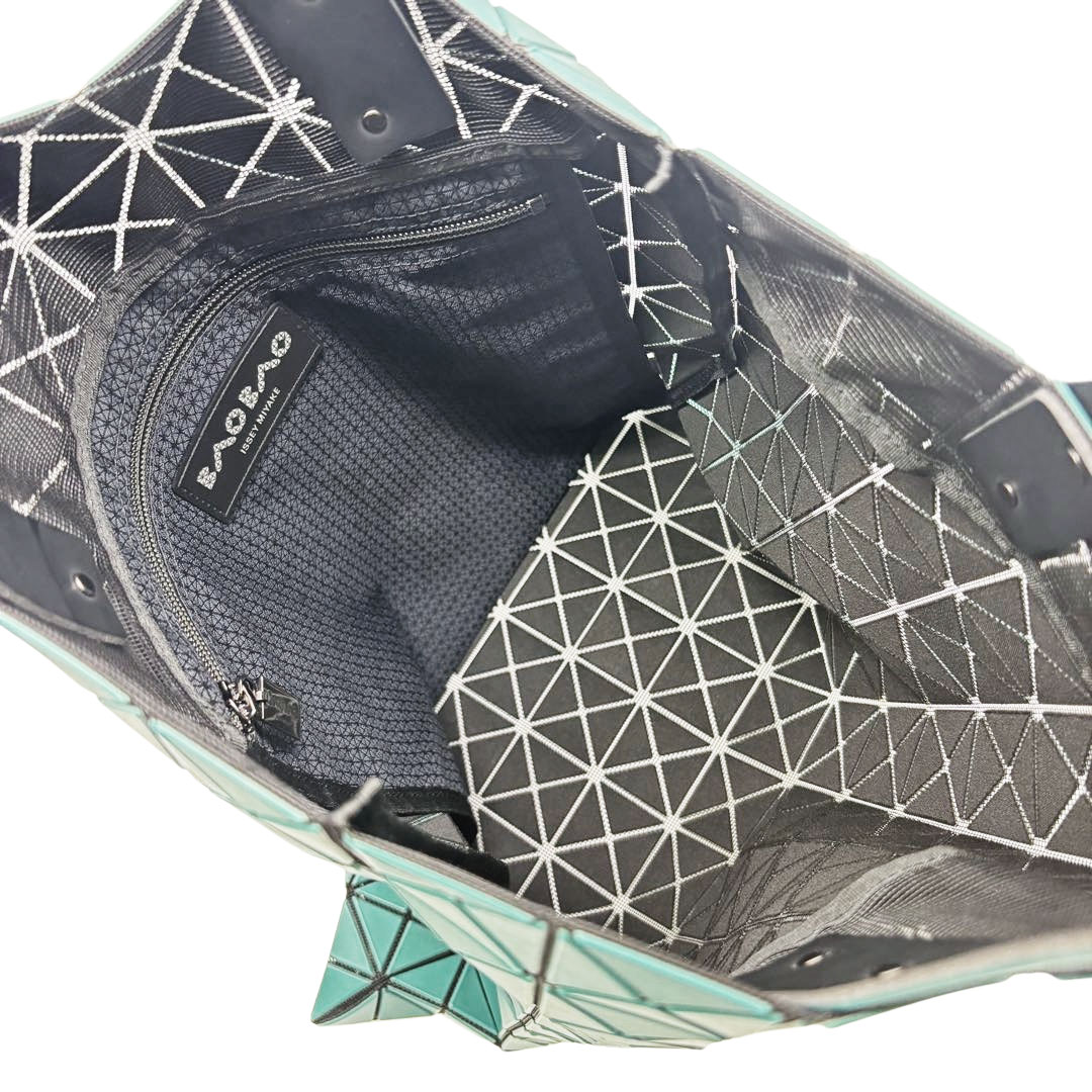 ISSEY MIYAKE BAOBAO イッセイミヤケ バオバオ プリズムマット トートバッグ 10×10 ブルーグリーン BB33AG513