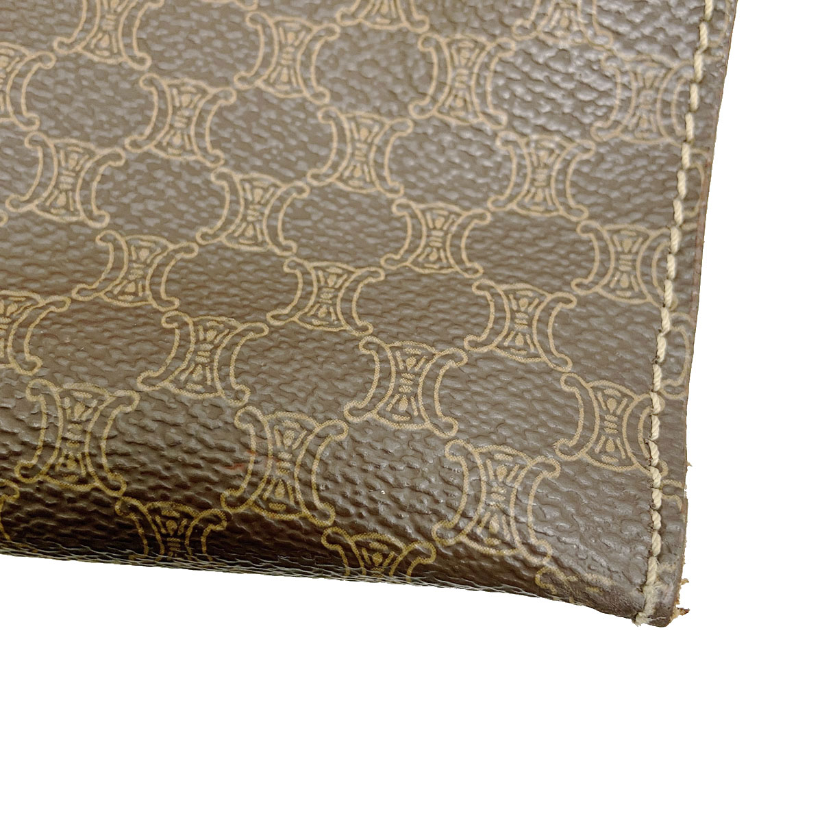 CELINE セリーヌ トートバッグ マカダム柄 PVC/レザー ブラウン MC98/1