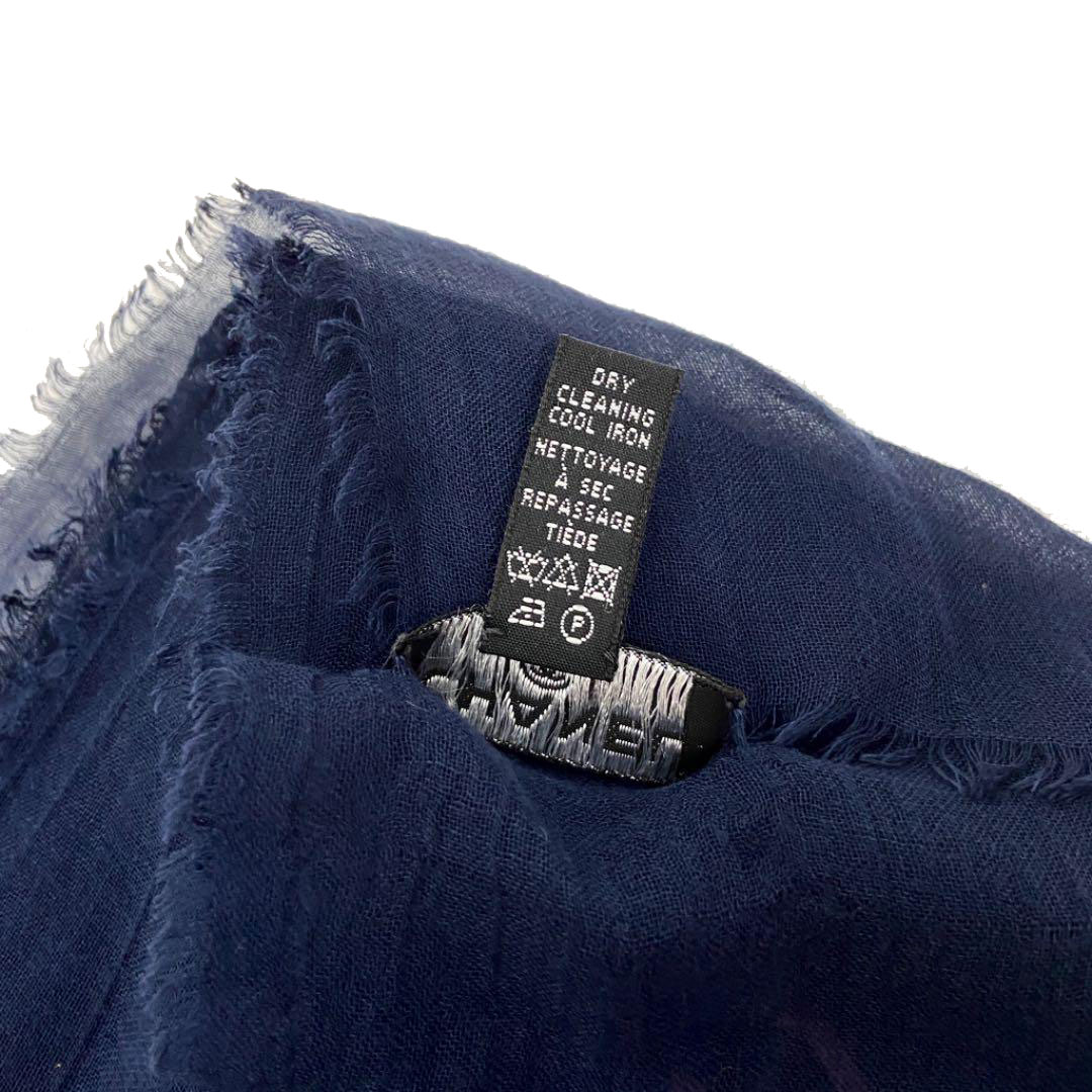 CHANEL シャネル ストール ピンクx紺x白等(総柄) 4100125A0021 CHANEL シャネル ストール ピンク ウール 混紡 ココマーク 【471