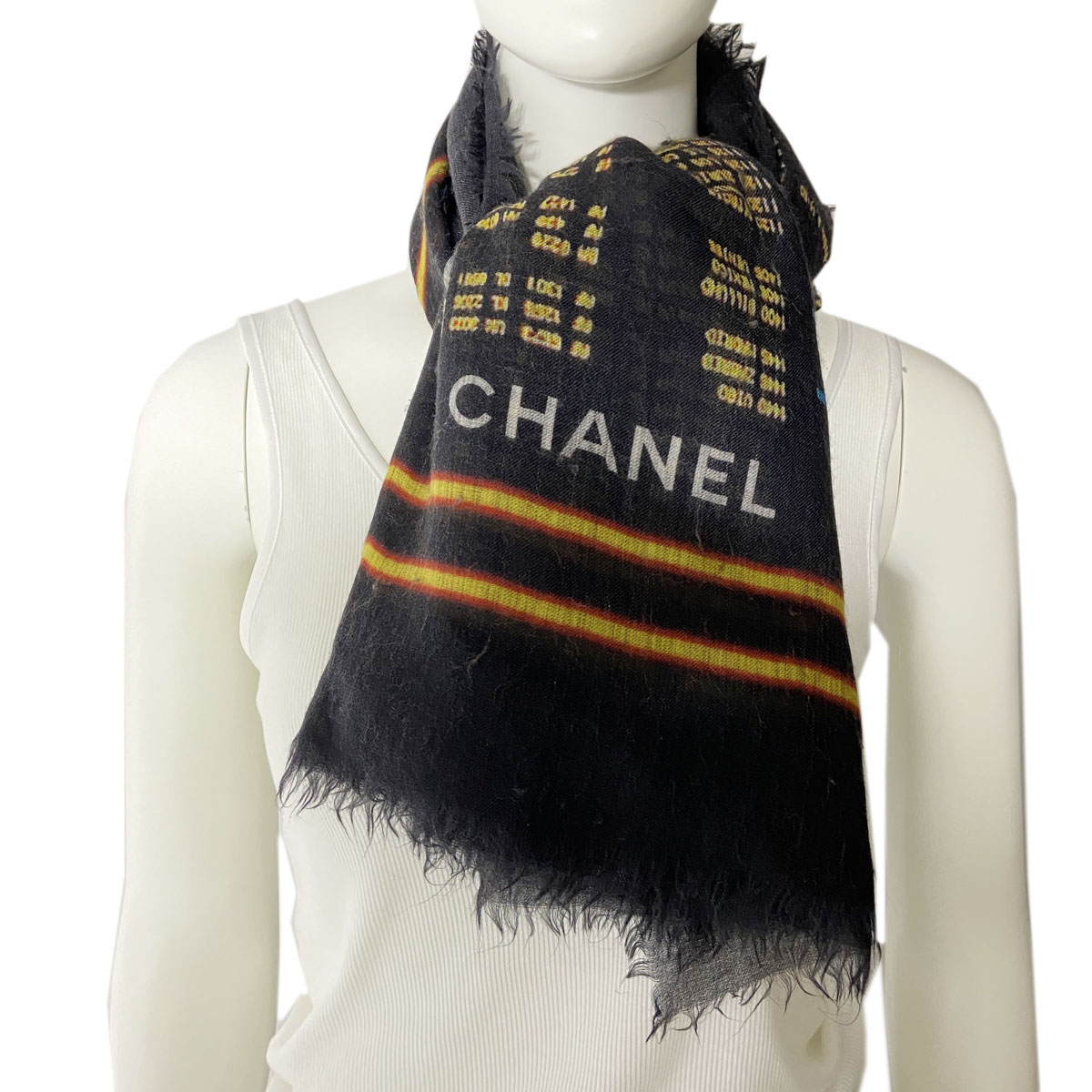 CHANEL シャネル 大判ストール ショール デジタル柄 ココマーク