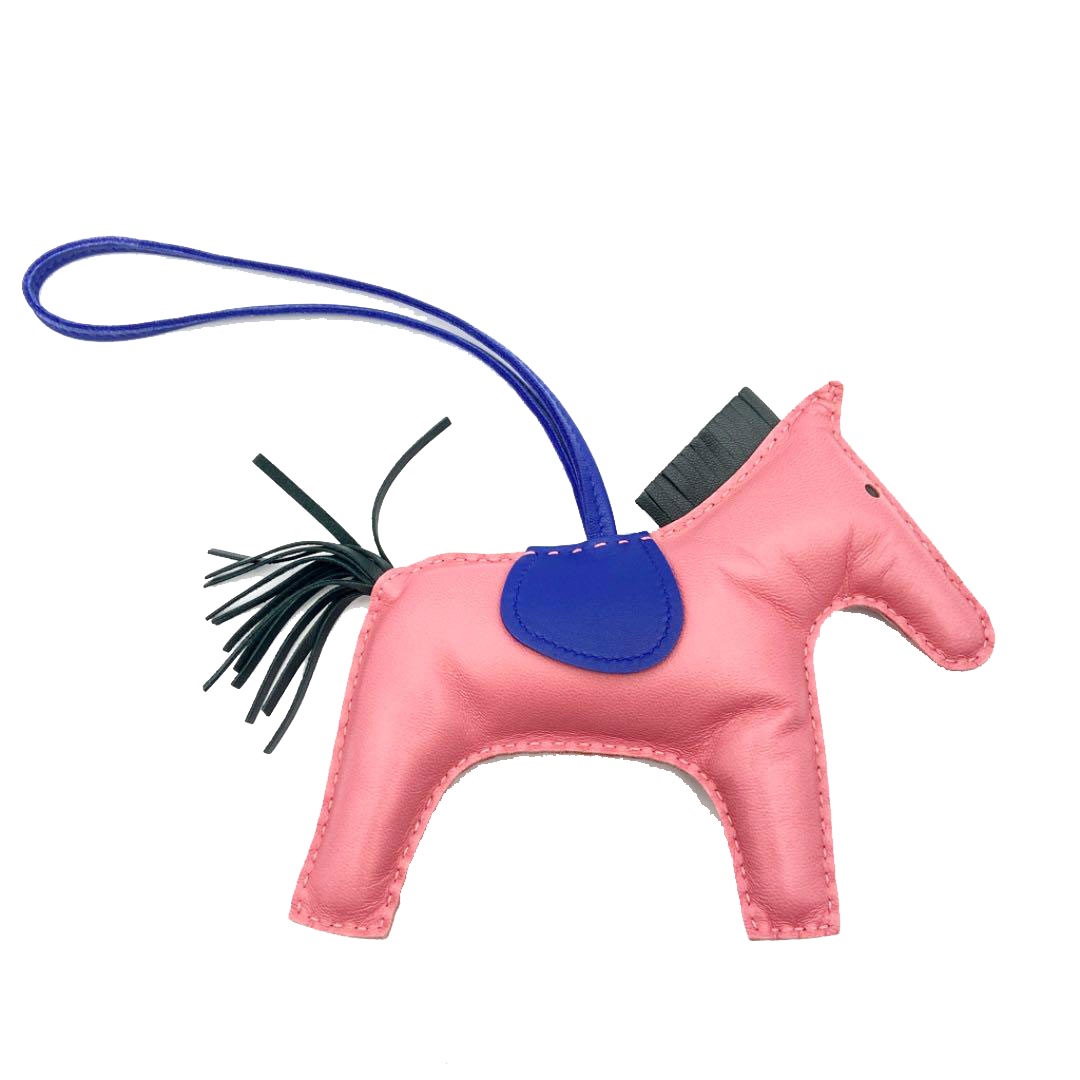 HERMES エルメス バッグチャーム ロデオGM アニューミロ ローズアザレ/ブルーアンクル/ヴェールシプレ A刻印（2017年頃製造）