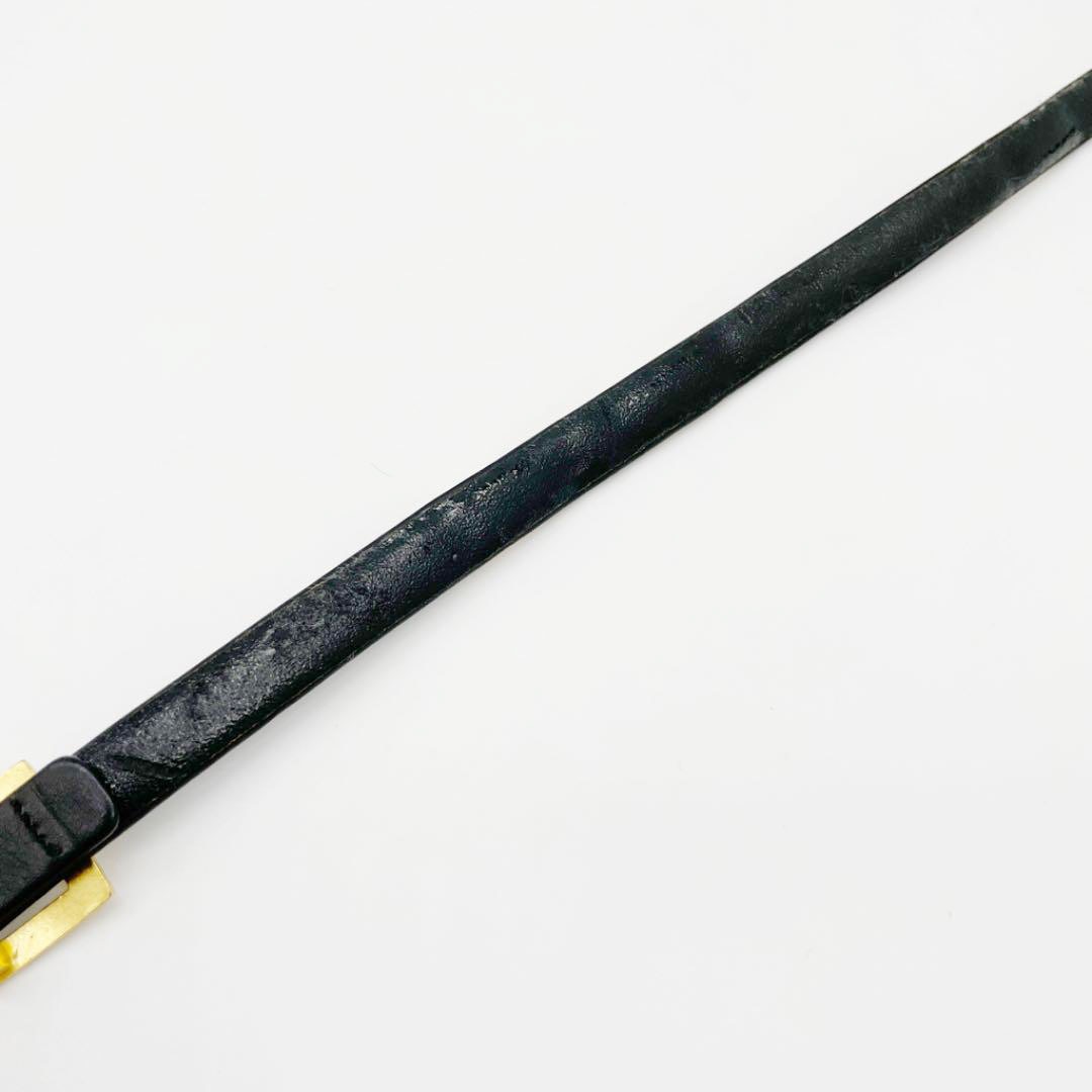 CHANEL シャネル レディース ベルト 70 アイコンプレート マトラッセバッグ クローバー 香水 亀 カメリア ブラック ゴールド 95A