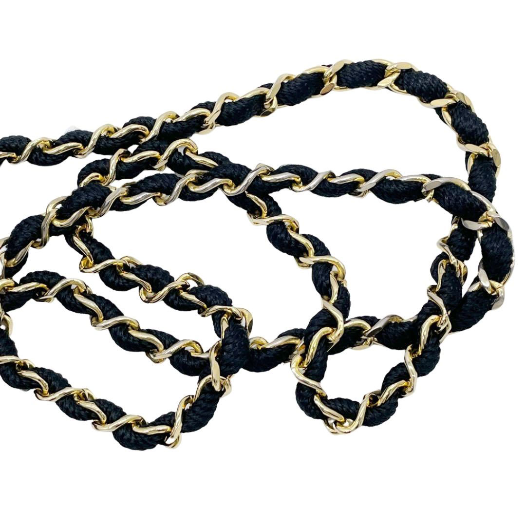 CHANEL シャネル チェーンショルダーバッグ ミニマトラッセ サテン×ラムスキン レッド ブラック 0番台