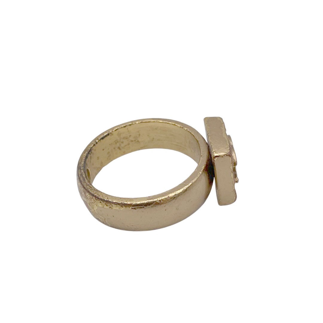 CHANEL シャネル ココマーク スクエアリング 指輪 ゴールド 03P 約13号