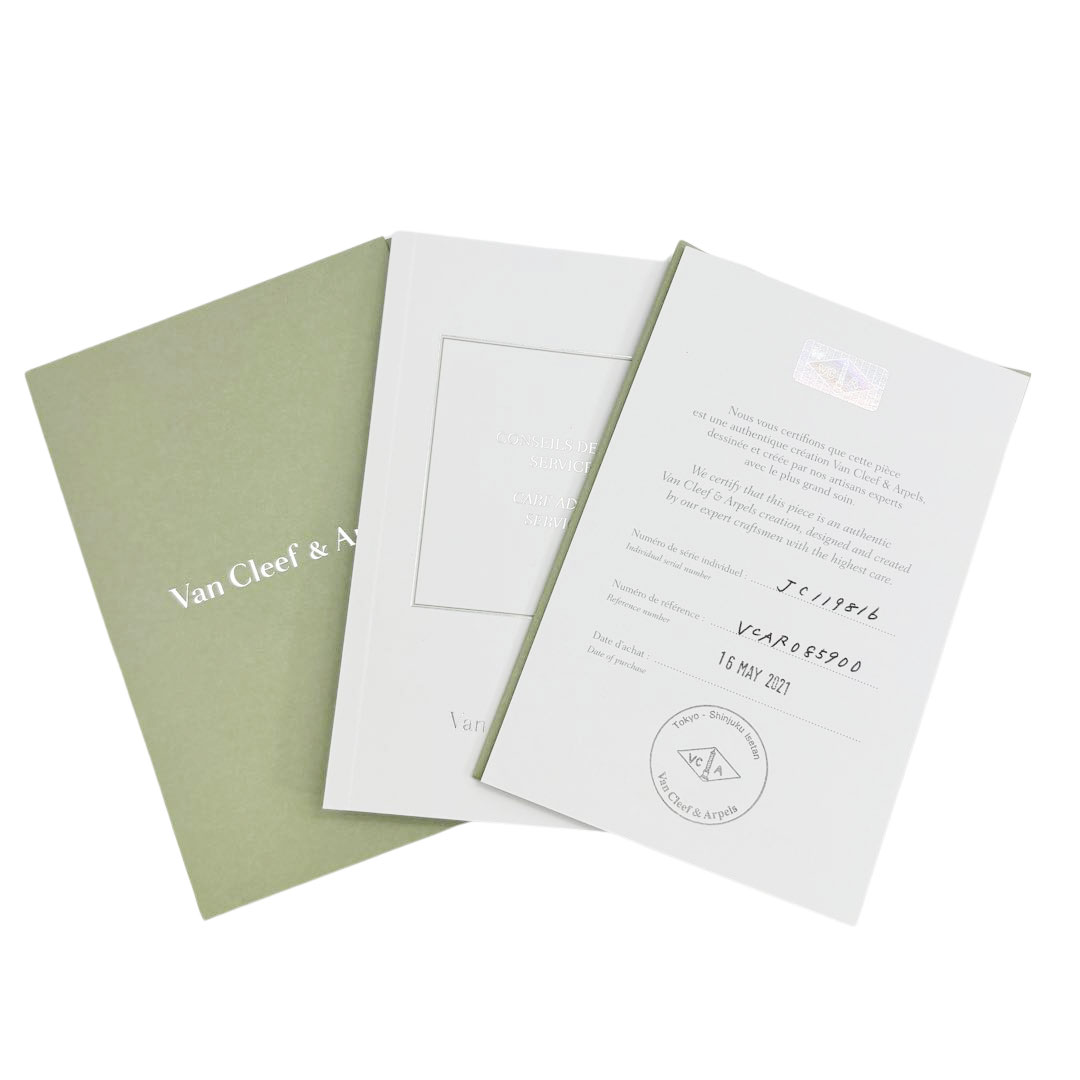 Van Cleef & Arpels ヴァンクリーフ&アーペル スウィートアルハンブラ ペンダント ネックレス ダイヤモンド Au750 ホワイトゴールド 3.5g